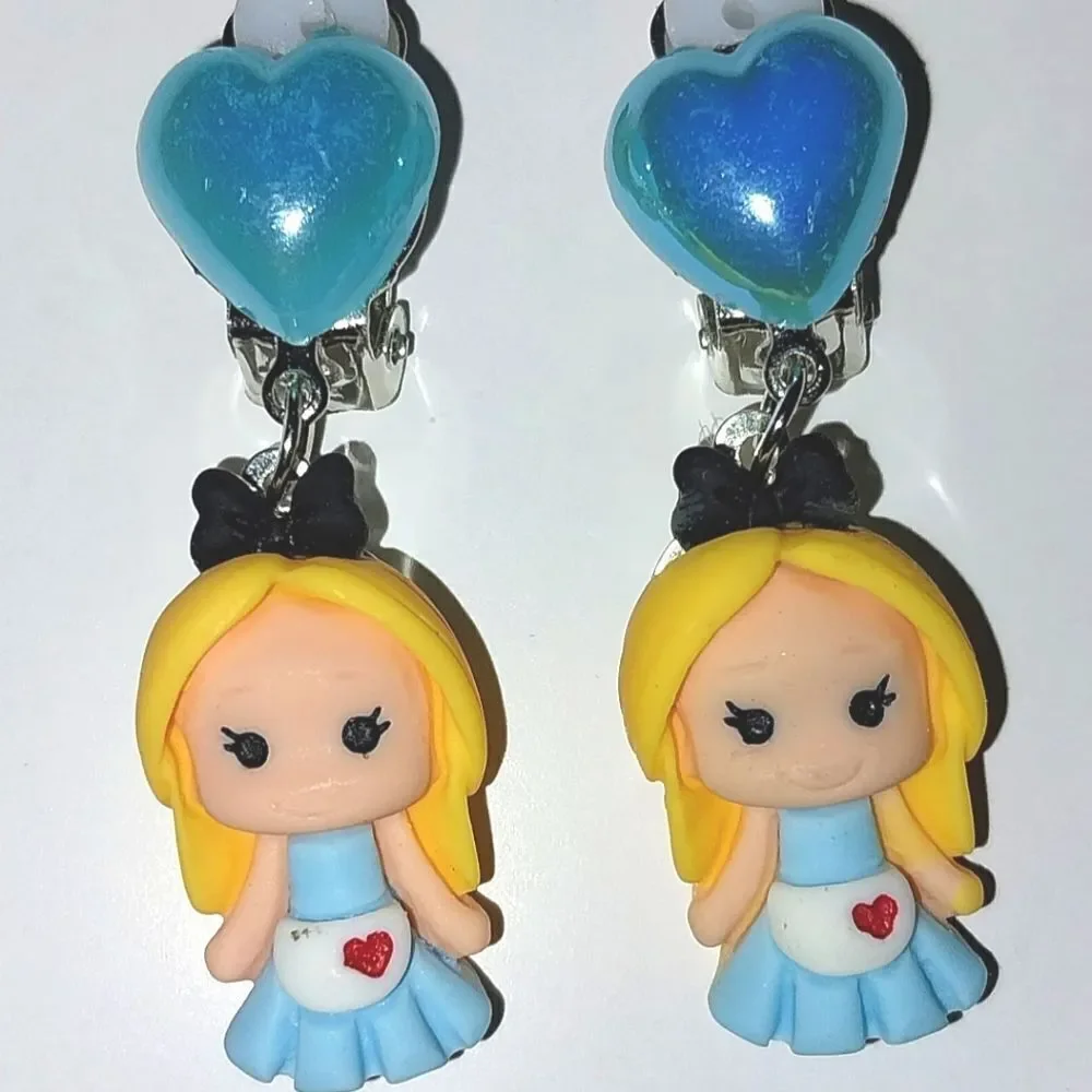Beautiful fashion clip-on kids earrings